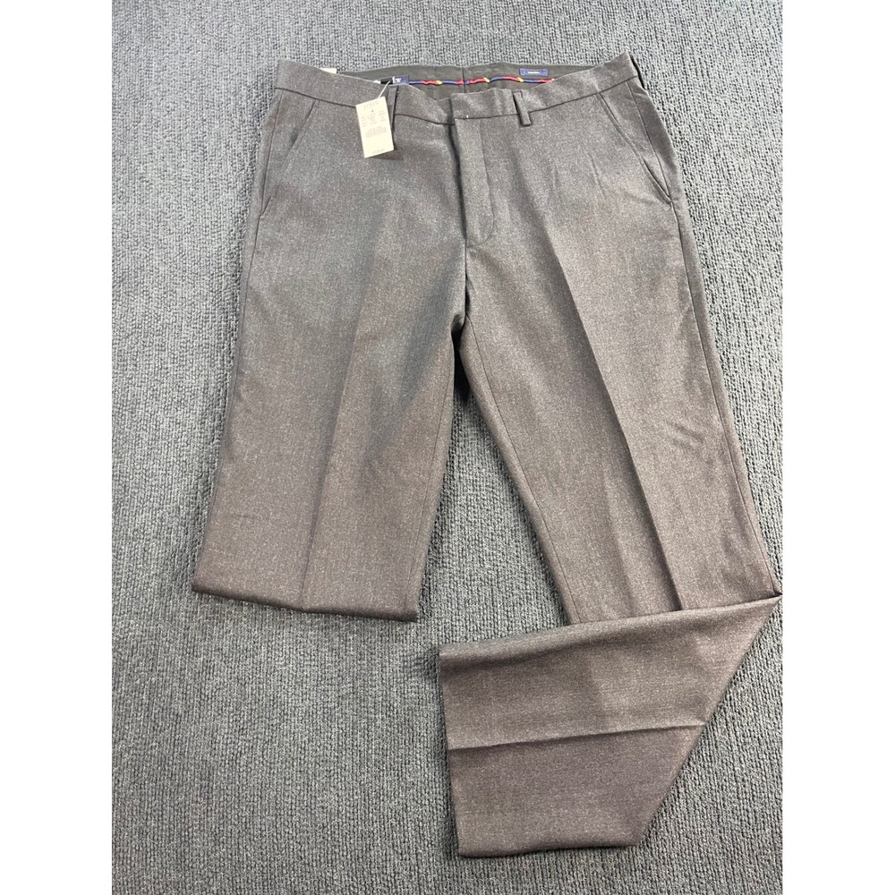 J.Crew Bedford Pant Mens 36x32 Slim‎ Fit Narrow Leg Charcoal Grey Dress Trousers